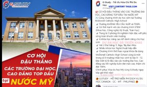 Mẫu content về du học Mỹ