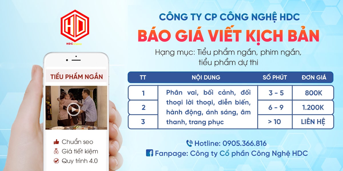 Bảng giá viết kịch bản tiểu phẩm ngắn