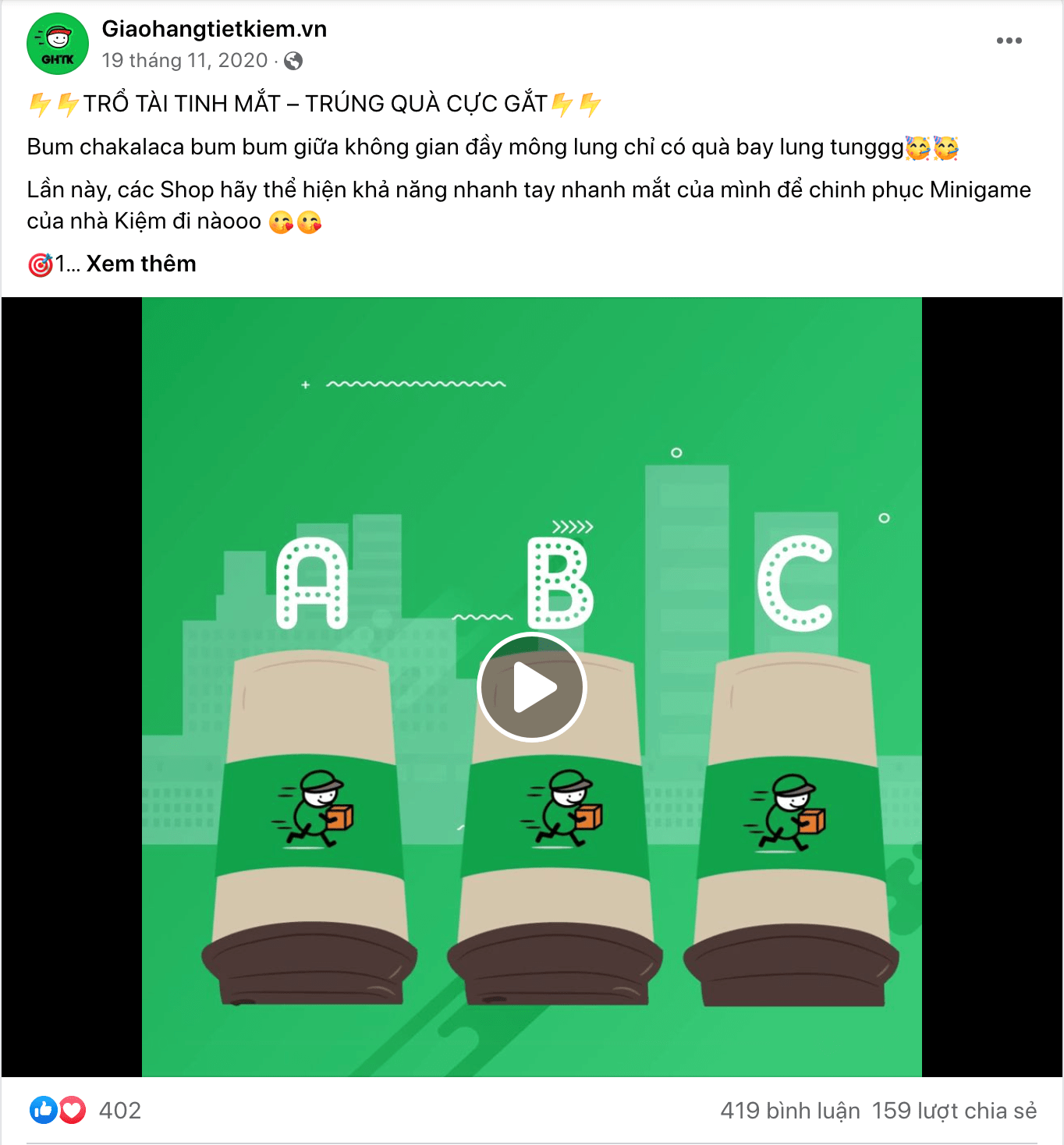 Tổ chức Minigame sẽ thu hút được rất nhiều lượng tương tác