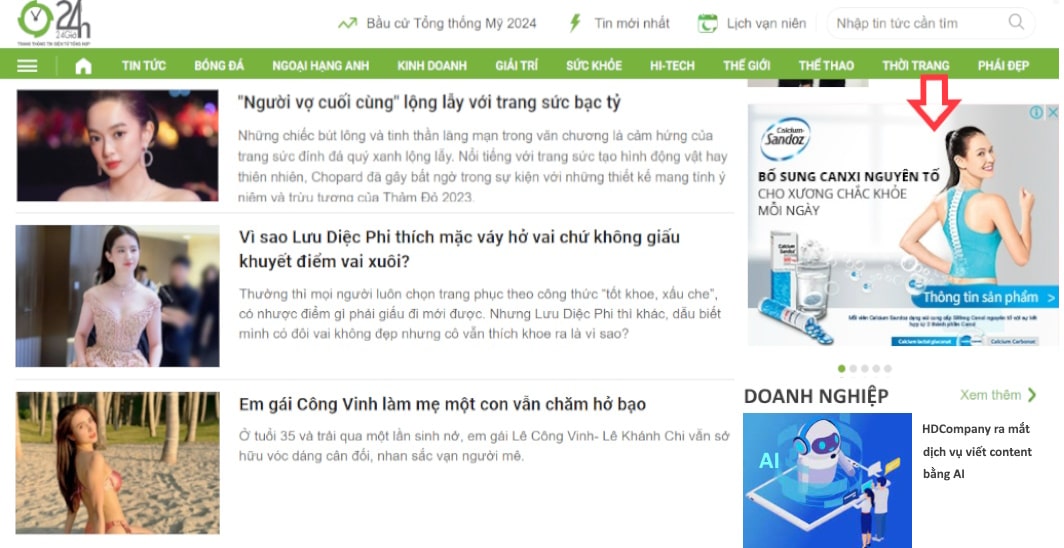 quang cao hien thi vi du
