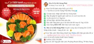 mẫu bài viết bán hải sản hay về cá hồi